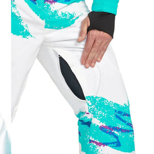 Custom Unisex One Piece <b>Ski</b> <b>Suit</b> Waterproof Windproof <b>Retro</b> Print Snowboard Jumpsuit with Hood - Product Image 6