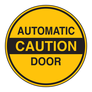 Señal de Advertencia para Puerta de Alta Visibilidad Brady, ABS, 6 Pulgadas de Diámetro, Señal de Seguridad para Área de Puerta Automática - Product Image 2