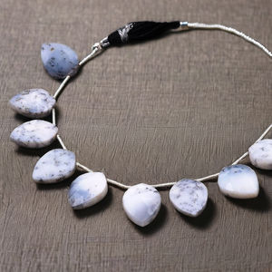 Natural Faceted Dendrite Agate Beads White Round Loose Gemstone Beads for Handmade <b>Bracelets</b> and Necklace Making - Product Image 2