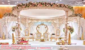 Superbe mariage indien du sud Manadapam décoration mariage sri lankais thème or Mandap Glam mariage événement or Vidhi Mandap UK - Product Image 3