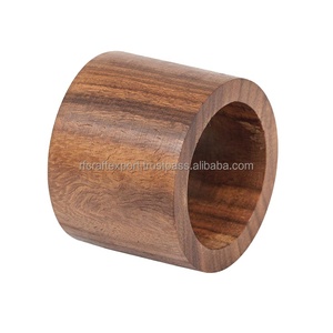 Porte-serviette en bois rond fait à la main de luxe outil de gâteau écologique avec des supports en bois naturel de haute qualité en forme de feuille - Product Image 2