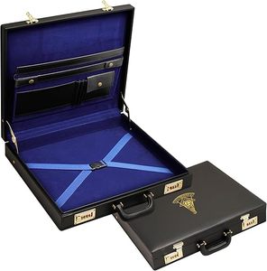 Masonic Regalia Provincial <b>Apron</b> Hard Briefcase – <b>Black</b> Imitation Leather Hard Case with Royal Arch Chapter Triple Tau Emblem - Product Image 4