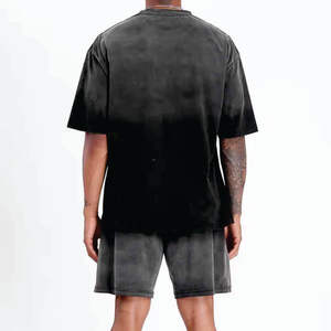 Ensemble 2 pièces décontracté pour homme : T-shirt à épaules tombantes et short assorti – Collection été 2026 - Product Image 3