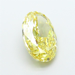 Diamant de laboratoire ovale jaune intense fantaisie, pierre de luxe pour joaillerie fine, brillant étincelant, certifié CVD, pierre précieuse en vrac - Product Image 2