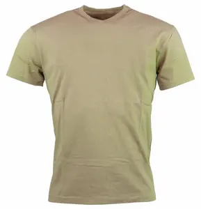 T-shirt da uomo con scollo a V prezzo all'ingrosso etichetta tessuta in cotone camicie casual indossano magliette da ragazzo a maniche corte