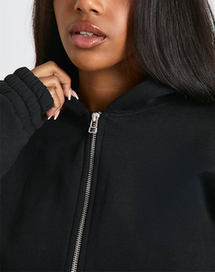 Ensemble de jogging 2 pièces pour femmes, taille mi-haute, coupe droite large, respirant, grande taille, 100% coton, imprimé en relief, vente en gros - Product Image 2