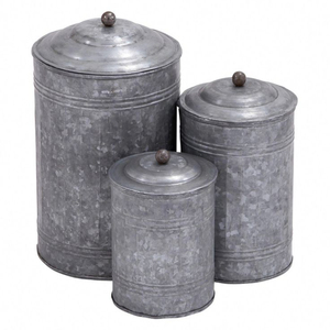 Eco Friendly Ss304 Stainless Steel Food <b>Storage</b> Canister Set Mirror Polish Airtight Metal <b>Kitchen</b> <b>Container</b> For Spices Grains - Product Image 3