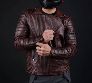 Chaqueta de Cuero Genuino para Otoño, Resistente al Viento, Cómoda, Estilo Urbano Contemporáneo y Formal - Product Image 4