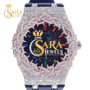 <b>Customized</b> Luxury Iced Out VVS Moissanite Diamond Two Tone Stainless Steel <b>Automatic</b> Hip Hop <b>Watch</b> Limited Edition - Product Image 2