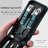 Ensemble de 6 ciseaux et coupe-ongles en acier inoxydable, kit de manucure de qualité supérieure, 5 en 1, outils de beauté portables pour la maison