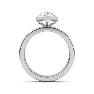 Anillo de Compromiso Distintivo de Oro Rosa de 10K con Diamantes Cultivados en Laboratorio de Corte Pera de 2.48 CTW para Mujer - Product Image 4