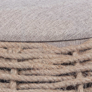 ที่วางเท้าสีน้ำตาลสานธรรมชาติออตโตมันพร้อมที่เก็บของตกแต่งเฟอร์นิเจอร์เก้าอี้และออตโตมัน - Product Image 3