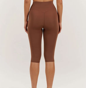 Leggings Capri pour femmes à taille haute, nouvelle conception, pour la gym, la course à pied / Leggings Capri pour femmes, nouvelle mode, couleur unie - Product Image 3