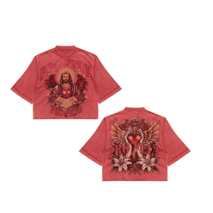 Camiseta de Hombre, Talla Grande, Corte Holgado, Algodón Orgánico, Impresión DTG, Diseño de Logotipo Personalizado, Transpirable, Alta Calidad, Estilo Urbano, OEM - Product Image 2