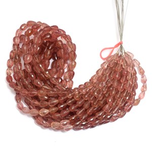 Perles en forme de goutte d'eau AAA+ Quartz 5x8mm-7x10mm, Quartz Fraise Rose Naturel, Pierres Semi-Précieuses Facettées pour Bijoux - Product Image 6