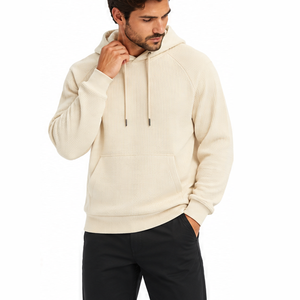 Sudadera con Capucha de Punto Waffle para Hombre, Diseño Personalizado, Estilo Casual Urbano, Manga Larga, Sudadera con Capucha al por Mayor de Fábrica - Product Image 1