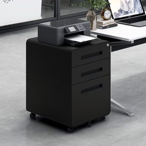 Mobiletto Portadocumenti a 3 Cassetti, Versatile per Archiviazione di Documenti Legali/Lettera/A4, Stile Semplice per Ufficio con Design a 5 Ruote - Product Image 1