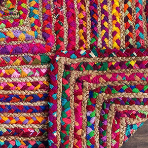 Tapis écologiques en jute avec fibres de coton intégrées, prix direct usine, qualité export en gros pour la maison - Product Image 2