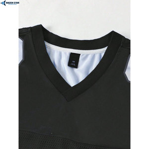 Maillot de football noir en mesh pour homme Daizen Star International, numéro 23, avec application en twill, col rond, manches courtes - Product Image 3