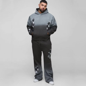 Premium Quality Printed <b>Oversized</b> Tracksuit Set Mens Pullover Hoodie And Relaxed Fit <b>Jogger</b> Pants Streetwear Wholesale - Product Image 4