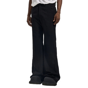 Pantalones de Hombre con Cintura Ajustable y Cierre de Botón, Pantalones Acampanados de la Mejor Calidad con Marca Personalizada - Product Image 1