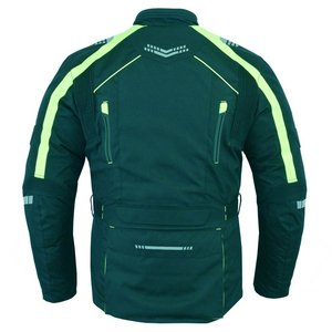 Men's <b>Reflective</b> Motorcycle <b>Jacket</b> Full Sleeve Windproof Textile Riding Gear All Season Outdoor Protective <b>Jacket</b> By <b>Run</b> Apparel - Product Image 3