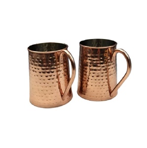 Copper Hammered Mug With Handle Vintage Design Heat Resistant Party Drink Cup Chilled Non <b>Alcoholic</b> <b>Beverages</b> Drinkware Mug - Product Image 2
