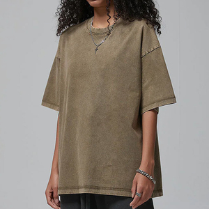 Camiseta de Diseño Personalizado 100% Algodón Peinado, Estilo Vintage, Oversize, Lavada, Batik, para Hombre, Unisex - Product Image 3