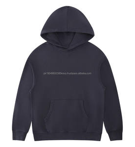 Sudadera con Capucha Personalizada 100% Algodón, Talla XL, Diseño con Cremallera y Logotipo en Relieve, Sudadera de Invierno, Tejido de Rizo, Bordada con Cuentas, Color Sólido - Product Image 2