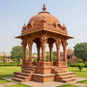 pink Marble Hand Carved Farmhouse Style Eco-Friendly Durable Outdoor Garden Structure Gazebo <b>for</b> Hotels Villas Courtyards Lakes - Product Image 3