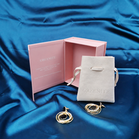Boîte à bijoux magnétique personnalisée, emballage cadeau rigide de luxe avec logo pour collier, bague, boucles d'oreilles, bracelet