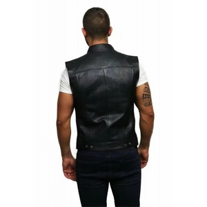 Chaleco de cuero para motociclistas, informal, impermeable, transpirable, antibacteriano, cómodo, el mejor chaleco de cuero para motociclistas. - Product Image 4