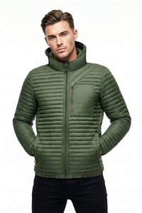 Blouson matelassé blanc à capuche pour femme, léger, coupe-vent, fermeture éclair sur le devant, manteau d'hiver décontracté, couleur unie, coupe ajustée, polyester, polaire - Product Image 2