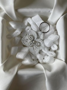 Handmade Beaded Flower <b>Bag</b> <b>Charm</b> - Floral Keychain - Boho <b>Bag</b> Accessory - Cottagecore Purse <b>Charm</b> - Cute Backpack <b>Charm</b> - Product Image 2