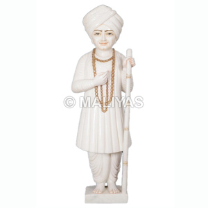 Religious Statue Jalaram Bapa Murthis | Pure White Marble Jalaram Bapa Idol - Product Image 1
