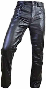 Pantalon long d'hiver en toile et cuir véritable personnalisé Shift Sports, style streetwear, entièrement personnalisable, taille élastique - Product Image 3