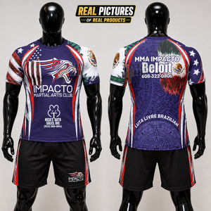Rashguard de grappling BJJ Gi, vêtement de combat compressif, t-shirt d'entraînement personnalisé, écologique, pour adultes, en spandex/polyester 220g, sublimation - Product Image 1