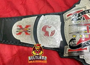 เข็มขัดแชมป์มวยปล้ำ Beltland TNA X Division ขนาดผู้ใหญ่ ปรับแต่งได้ ทนทาน ผลิตจากโลหะผสมสังกะสี อุปกรณ์ศิลปะการต่อสู้แบบคาดเอวสูง - Product Image 3