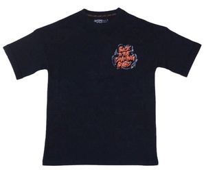 Camiseta de cuello redondo para hombre de alta calidad estilo Hip Hop manga corta personalizada longitud corta liso teñido serigrafiado patrón de letras de punto - Product Image 1