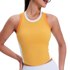 Débardeur tricoté respirant et séchant rapidement pour femme, col carré uni, amincissant, idéal pour la course et le yoga - Product Image 2