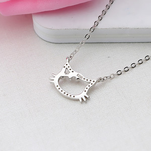 Pendentif en argent S925 Jian, collier pour femme avec chaton, ensemble de 4 à 5 perles, chaîne claviculaire, accessoire fin, pendentifs, breloques, bijoux DIY 349 - Product Image 5