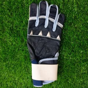 Guantes de Bateo de Cuero Personalizados Tombola Sports, Negros, Azul Claro, Beige, Ambidiestros, Cierre de Gancho y Bucle, Unisex, para Adultos, Talla XXL - Product Image 1