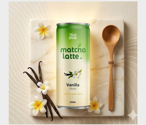Venta al por mayor: Latte de matcha sin azúcar, sabor imperial, 100% puro, 8 Brix, en lata de aluminio de 250ml, adelgazante, helado, originario de Vietnam, con cafeína. - Product Image 2