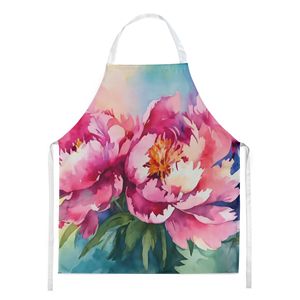 Unisex Large Multicolor Watercolor Peonies <b>Apron</b> for <b>Kitchen</b> Cooking Baking Crafts Gardening-for Adults <b>Women</b> Men - Product Image 1