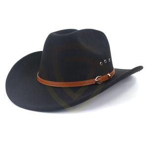 Chapeaux de cowboy pour hommes en cuir de vache, style western, vente en gros, chapeaux de cowboy personnalisés - Product Image 2