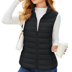 Chaleco Acolchado para Mujer, Transpirable, de Color Sólido, de Secado Rápido, con Impresión Personalizada con Logotipo, Precio Económico al por Mayor, Ropa de Invierno - Product Image 3