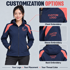 Veste Softshell Femme Hiver Personnalisée avec Logo Brodé Extérieur Entièrement Zippée Manches Longues Uniforme d'Équipe Vente en Gros Fabricant Vêtements d'Extérieur - Product Image 6