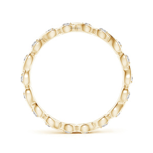 Anillo de Boda Curvo de Lujo con Diamantes Cultivados en Laboratorio, Corte Chevron en Forma de V, Oro 10K/14K/18K, Plata 925/935, Bañado en Rodio, para Compromiso o Fiesta - Product Image 4