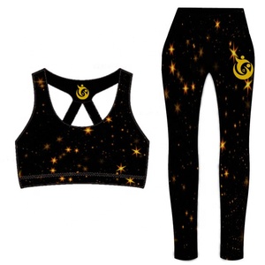 2022 Sports Bodysuit <b>Legging</b> Bra Set Workout Yoga Fitness Spandex Style Lead Sportswear for Women Time Quantitative - Product Image 3