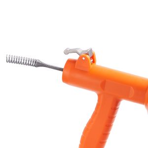 Sonda per la pulizia di scarichi da 25 piedi con alimentazione automatica e attacco per trapano, per la rimozione di intasamenti in tubi di cucina e bagno, agente dragante per tubi per idraulici - Product Image 6